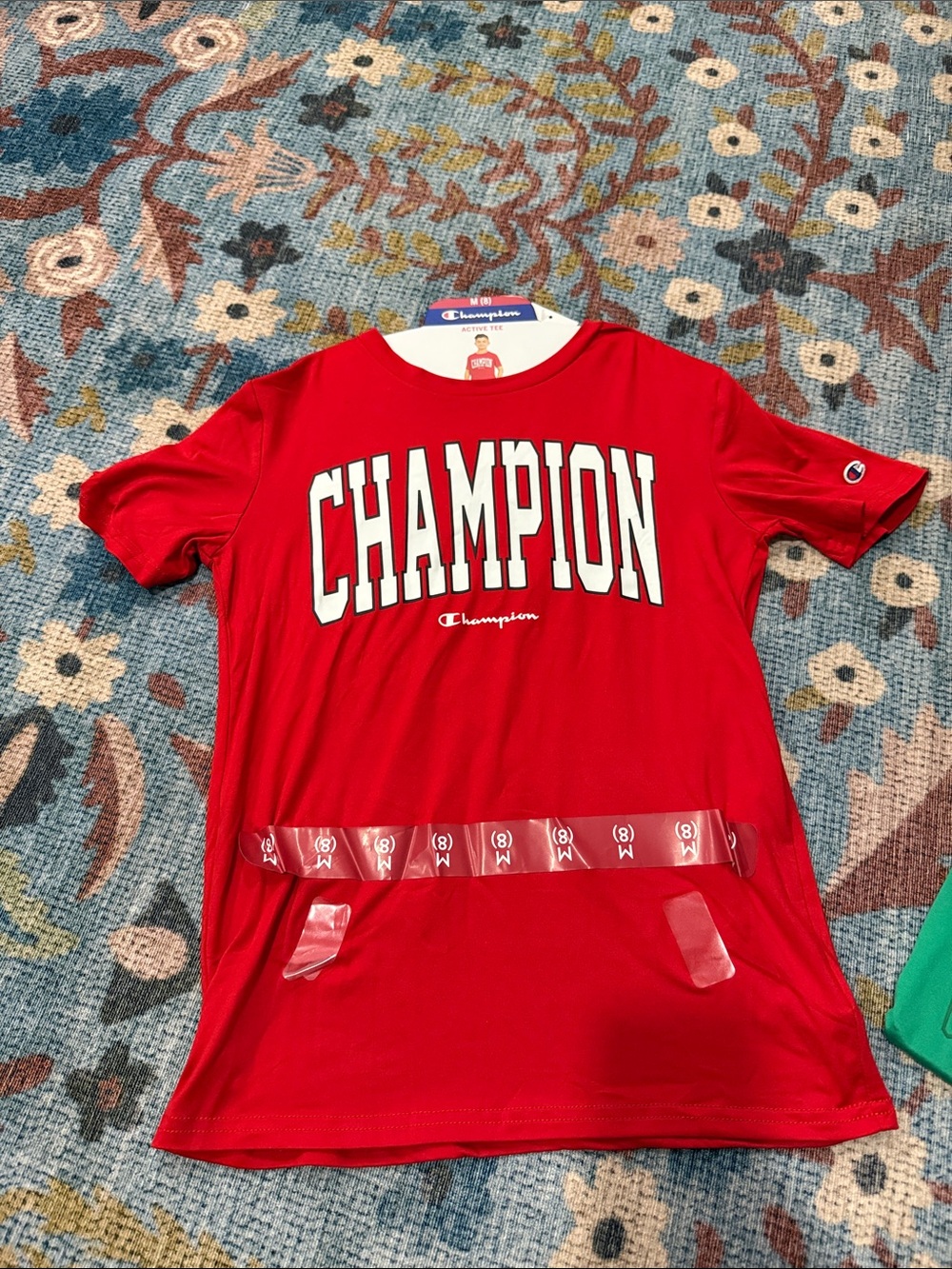NWT • champion • red active tee